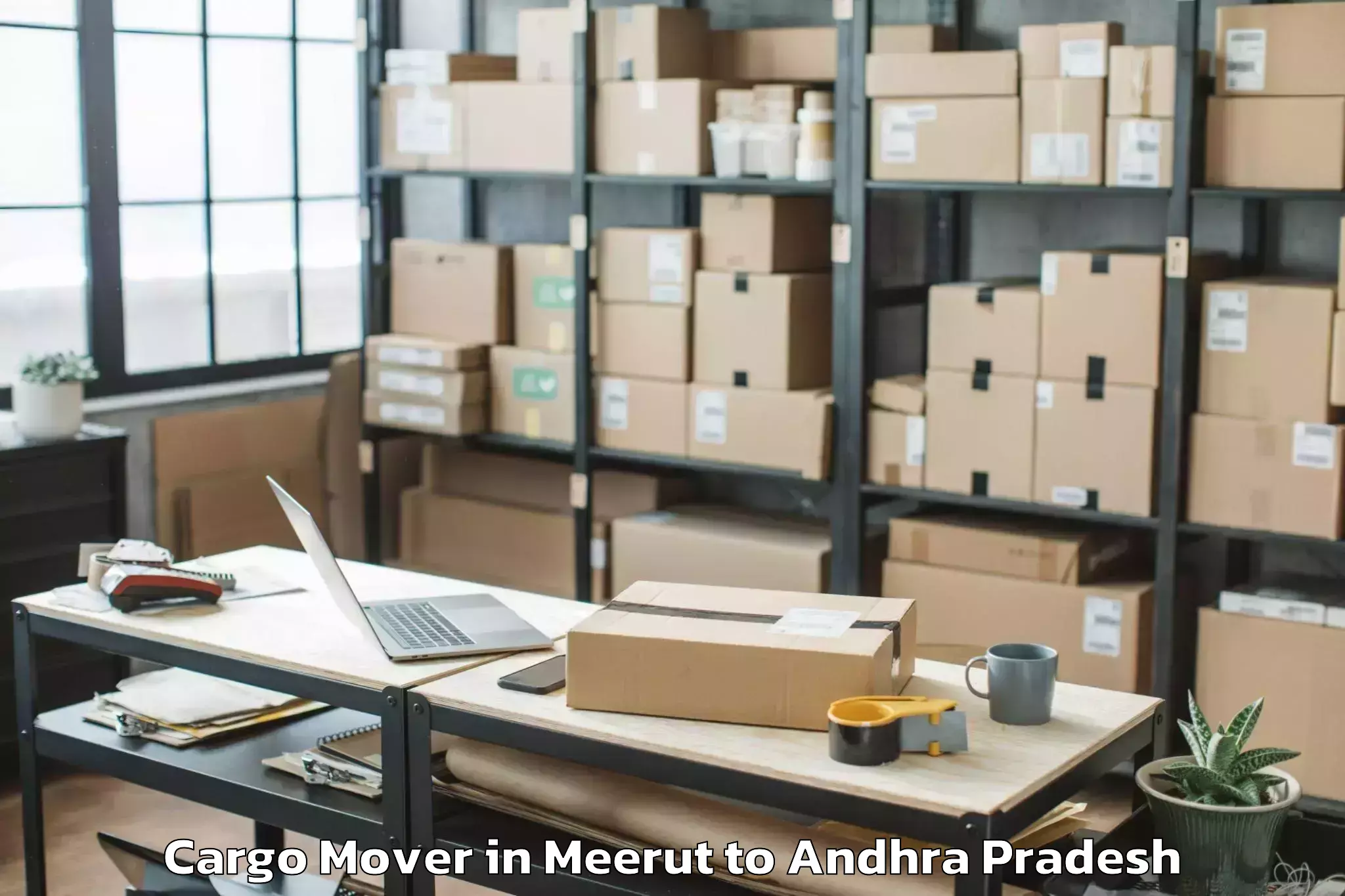 Book Meerut to Koyyalgudem Cargo Mover